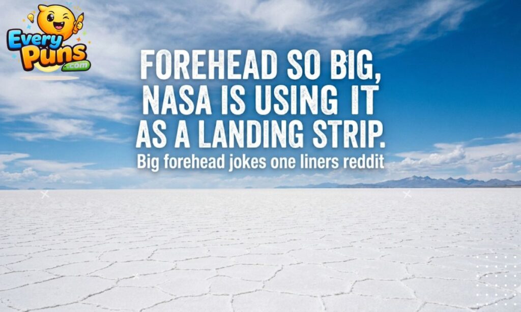 Big forehead jokes one liners reddit 