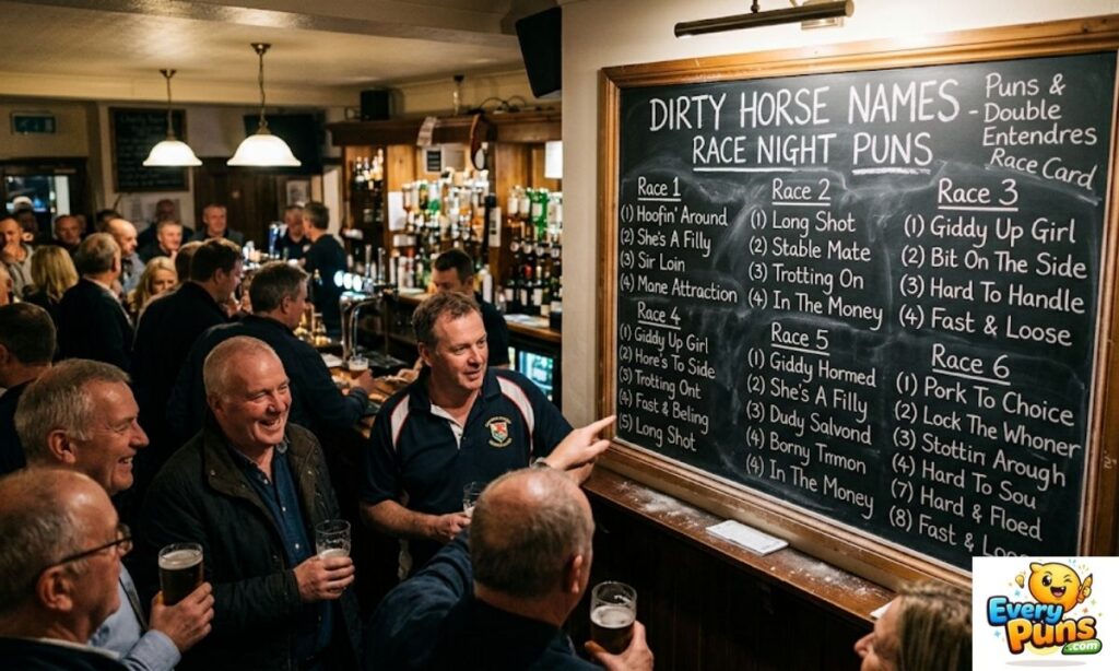 Dirty Horse Names for Race Nights Puns