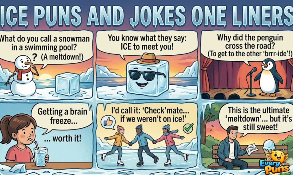 ice Puns and Jokes One Liners