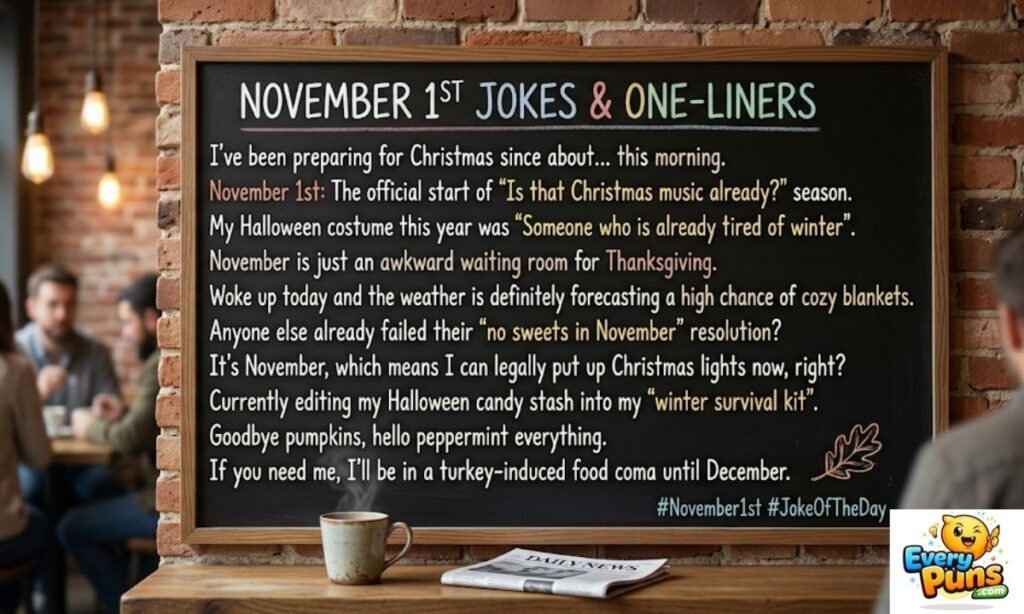 November 1st jokes one liners