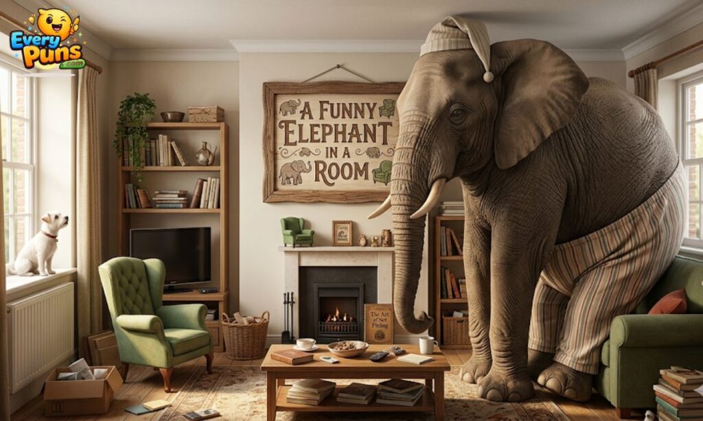 a funny elephant in a room