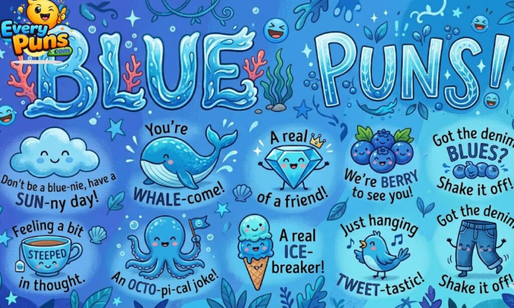 color blue puns