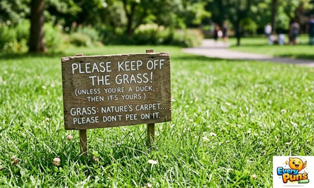 Hilarious Grass Captions