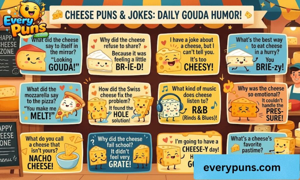 Cheese Puns and Jokes One Liners