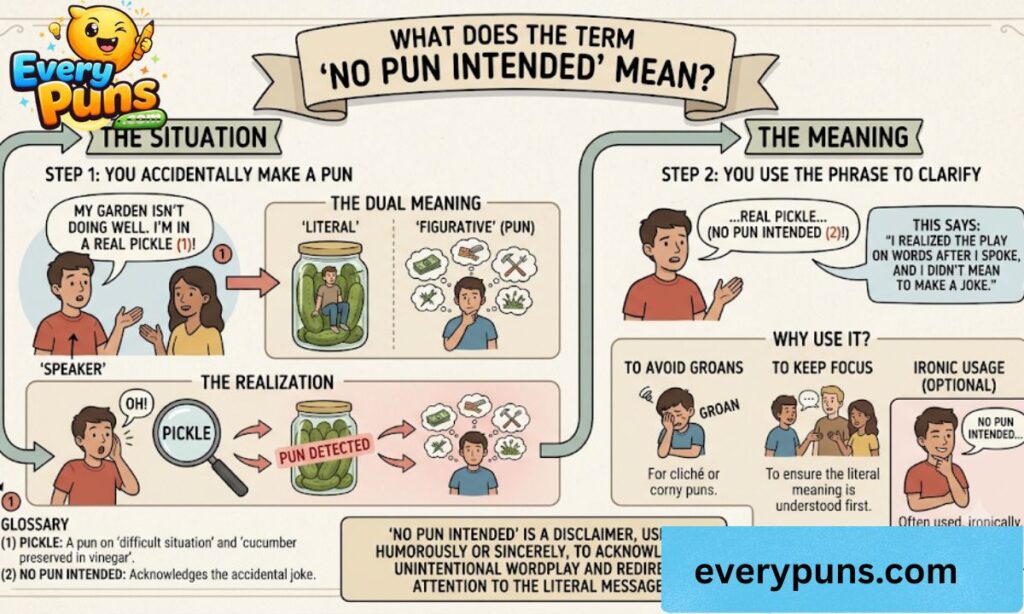 What Does the Term No Pun Intended Mean